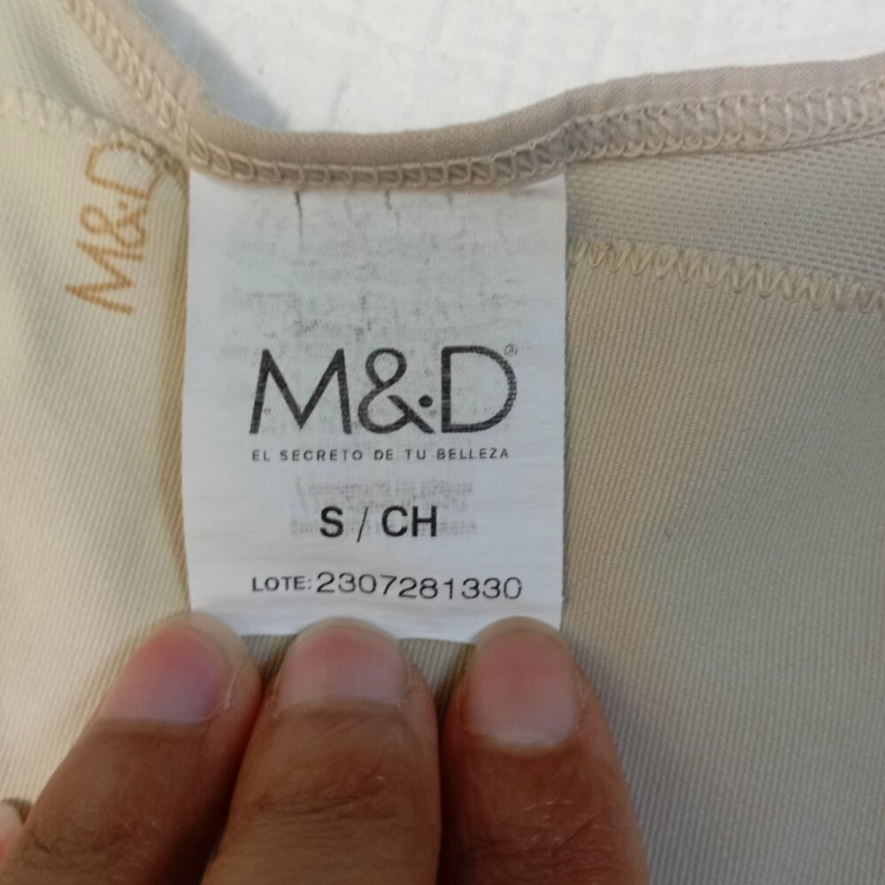 M&D Beige Post-Surgical Compression Garment Adjustable Straps Front Zipper Sz S - Picture 2 of 11